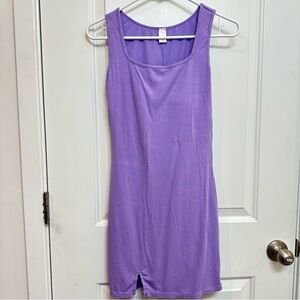 Purple Sleeveless Mini Dress